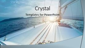  Presentation with sailing - PPT theme enhanced with sailing vessel moving background and a light blue colored foreground