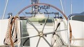  Presentation with yacht - PPT theme having sailing-yacht-in-lefkas-greece background and a light blue colored foreground