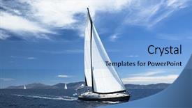  Presentation with sunset sailing - Beautiful PPT layouts featuring sailing yachting luxury yachts backdrop and a light blue colored foreground