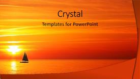  Presentation with sailing - Audience pleasing presentation theme consisting of sailing backdrop and a gold colored foreground