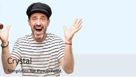  Presentation with wow - PPT theme with sailor captain man smoking background and a soft green colored foreground