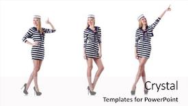  Presentation with sailor moon - Audience pleasing PPT layouts consisting of sailor isolated on the white backdrop and a sky blue colored foreground