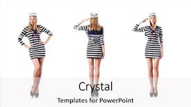  Presentation with sailing - Beautiful presentation theme featuring sailor isolated on the white backdrop and a white colored foreground