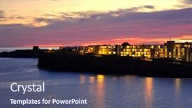  Presentation with sailor moon - Audience pleasing PPT layouts consisting of sailor moon - colourful sunset view backdrop and a ocean colored foreground