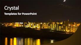  Presentation with sailor moon - Theme consisting of sailor moon - night view of a beach background and a wine colored foreground