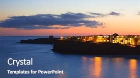  Presentation with sailor moon - Beautiful presentation featuring sailor moon - sunset view of a beach backdrop and a ocean colored foreground