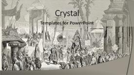  Presentation with paris - Amazing PPT theme having theatre de la porte-saint backdrop and a  colored foreground