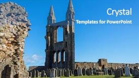  Presentation with gothic cathedral - Slide deck enhanced with saint andrew's cathedral ruined background and a teal colored foreground