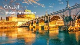  Presentation with angel - Audience pleasing presentation consisting of saint-angel-castle-and-bridge backdrop and a teal colored foreground