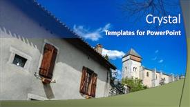  Presentation with saint - Slides featuring saint-bertrand-de-comminges background and a teal colored foreground