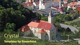  Presentation with saint - Cool new presentation theme with saint-catherine-of-alexandria-church backdrop and a tawny brown colored foreground