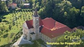  Presentation with croatia - PPT theme having saint-catherine-of-alexandria-church background and a tawny brown colored foreground