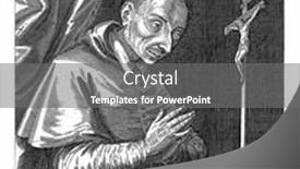  Presentation with reading bible - Beautiful slide set featuring saint-charles-borromeo-archbishop backdrop and a gray colored foreground