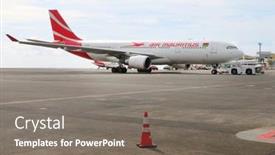  Presentation with air france - Slide deck featuring saint-denis-reunion-island-france background and a gray colored foreground