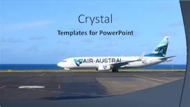  Presentation with air france - Audience pleasing presentation theme consisting of saint-denis-reunion-island-france backdrop and a  colored foreground