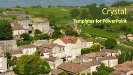  Presentation with unesco - Slides featuring saint-emilion-french-village-unesco background and a tawny brown colored foreground