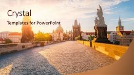  Presentation with vibration work place - Beautiful slide deck featuring saint francis of assisi church backdrop and a lemonade colored foreground