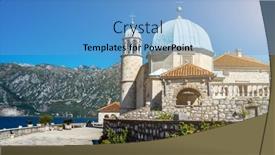  Presentation with saint - Slide deck featuring saint-george-island-in-montenegro background and a teal colored foreground