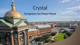 Presentation with st petersburg russia landmarks - Beautiful theme featuring saint isaac square from st backdrop and a light blue colored foreground