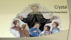  Presentation with gospel - Presentation theme featuring saint john bosco background and a mint green colored foreground