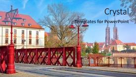  Presentation with street lamps - Slide set consisting of saint john the baptist background and a light blue colored foreground