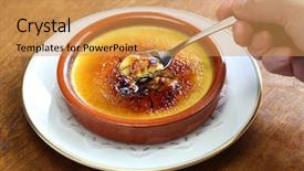  Presentation with dessert oreo ice cream - Slide deck having saint joseph - crema catalana catalan cream spanish background and a yellow colored foreground