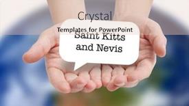  Presentation with saint - Beautiful slide set featuring saint kitts and nevis written on a speechbubble backdrop and a lemonade colored foreground