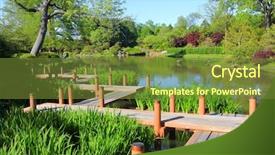 Presentation with botanical - Audience pleasing theme consisting of saint louis botanical garden backdrop and a tawny brown colored foreground