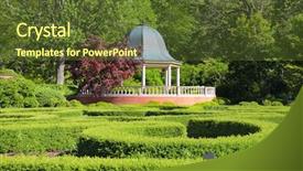  Presentation with gardens - Slides enhanced with saint louis botanical gardens in summer background and a tawny brown colored foreground