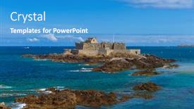  Presentation with saint - Slide deck featuring saint-malo-bretagne-france-travel background and a teal colored foreground
