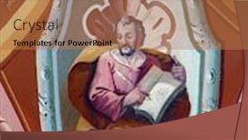  Presentation with saint - Colorful presentation theme enhanced with saint-mark-the-evangelist backdrop and a coral colored foreground