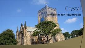  Presentation with england - Cool new slide set with saint marys church and graveyard scarborough north yorkshire england backdrop and a light blue colored foreground