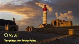  Presentation with saint - Slide set featuring saint-mathieu-lighthouse-pointe-saint background and a wine colored foreground