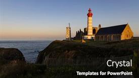  Presentation with saint - PPT layouts consisting of saint-mathieu-lighthouse-pointe-saint background and a black colored foreground