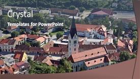  Presentation with croatia - Theme featuring saint-nicholas-parish-church background and a dark gray colored foreground