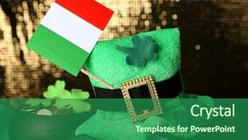  Presentation with saint patrick day - Presentation featuring saint patrick day hat pot background and a ocean colored foreground