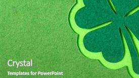  Presentation with greeting card - Cool new slide deck with saint patricks day - st patrick clover cut backdrop and a shamrock green colored foreground