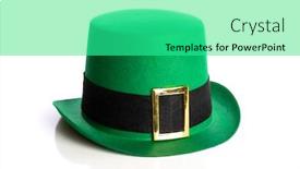  Presentation with saint - Audience pleasing theme consisting of saint-patricks-day-hat backdrop and a seafoam green colored foreground