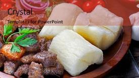  Presentation with cassava - Slide deck enhanced with saint pattys day - corned beef with cassava background and a red colored foreground