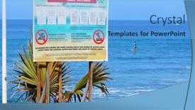  Presentation with sharks - Presentation design consisting of saint-paul-reunion-island-france background and a light blue colored foreground