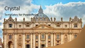  Presentation with san diego team news - Cool new slides with saint peter - basilica di san pietro backdrop and a  colored foreground