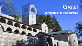  Presentation with culture grecia - Cool new PPT theme with saint peter - cetinje - culture capital backdrop and a  colored foreground