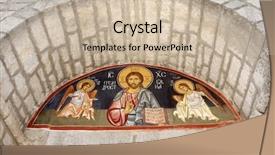  Presentation with peter - Slides enhanced with saint peter - fresco on the entrance background and a soft green colored foreground