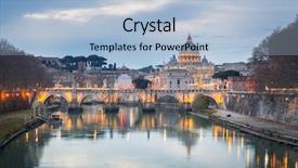  Presentation with vatican - Presentation theme featuring saint peter basilica in vatican background and a light blue colored foreground