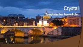  Presentation with rome italy - Audience pleasing slides consisting of saint peter basilica in vatican backdrop and a teal colored foreground