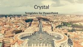  Presentation with peter - Presentation theme consisting of saint peter basilica vatican city background and a soft green colored foreground