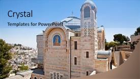  Presentation with peter - Slide deck with saint peter church in gallicantu background and a light blue colored foreground