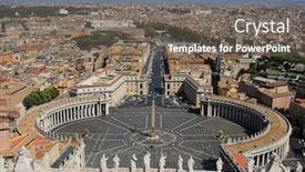  Presentation with rome italy - Beautiful presentation featuring saint-peter-s-square-rome backdrop and a gray colored foreground
