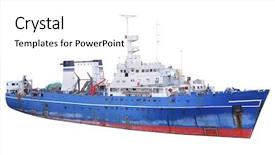  Presentation with cargo ship - PPT layouts with saint peterburgs - cargo ship isolated background and a white colored foreground