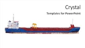  Presentation with cargo ship - Colorful slide deck enhanced with saint peterburgs - cargo ship isolated backdrop and a white colored foreground